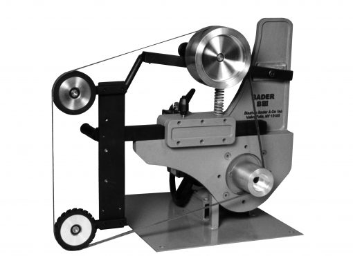 Bader BIII Bench Model shown with BJY tip for up to 1" wide slack belt polishing