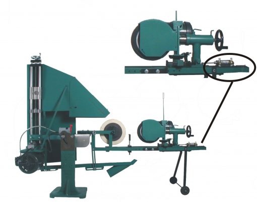 The Linear Bearing Bader Centerless adds the functionality of the standard Centerless by floating the regulating wheel head on a linear bearing and applying precise pressure with an air cylinder/regulator combination. This allows slightly out of round parts and parts with tapers to be centerless ground or polished. A foot pedal allows the operator to control the motion of the head, freeing their hands to load or unload parts.